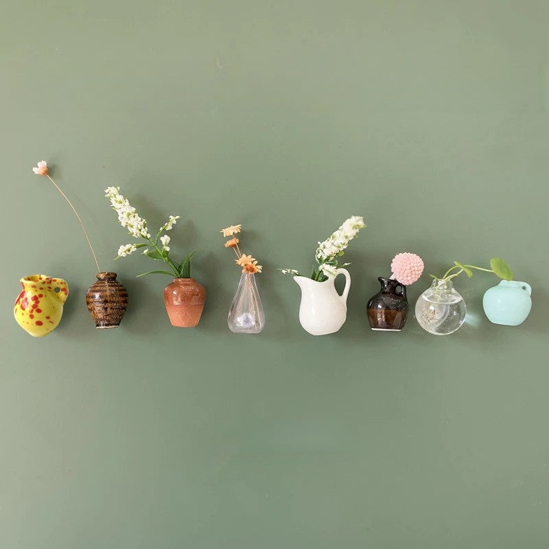 🌸Small items = big home joy!🏺Mini Vase Magnets for Fridge