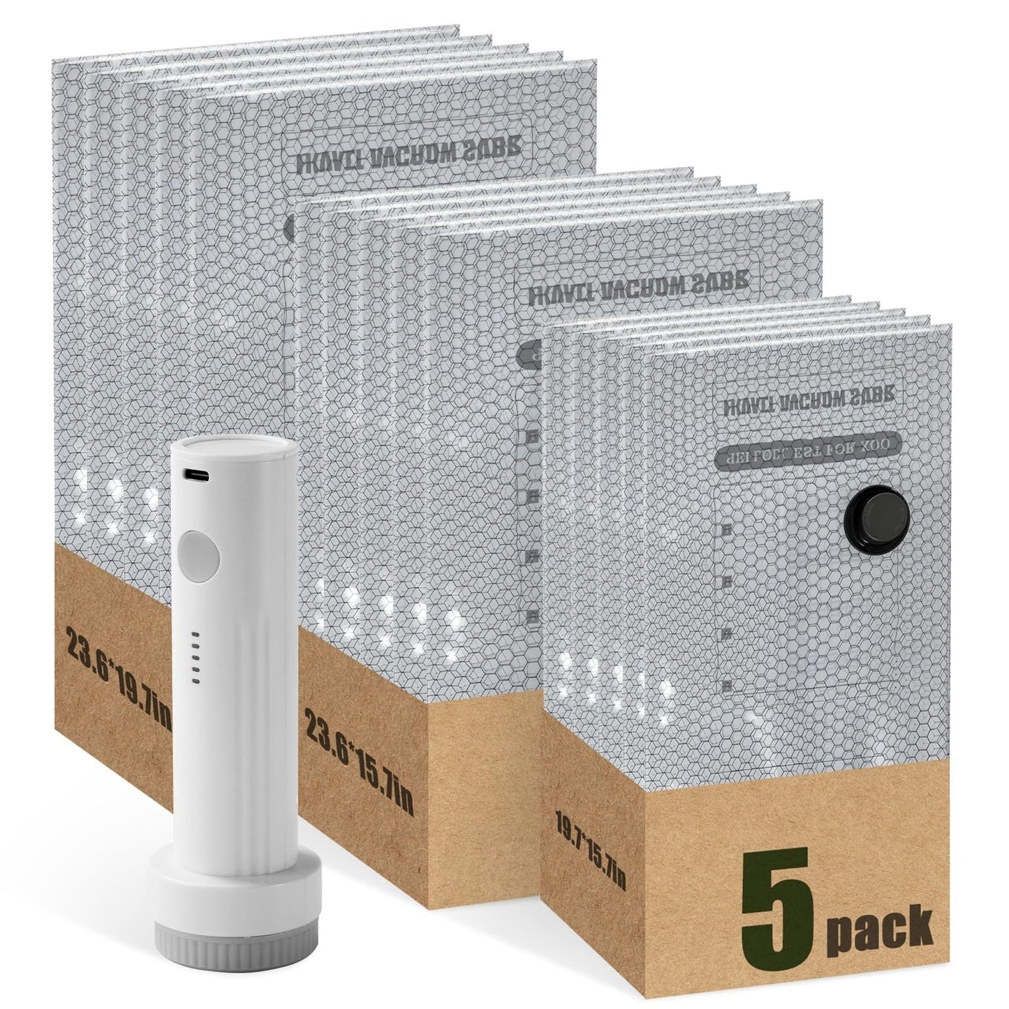 🏆⚡ 50K+ SOLD! Cordless Travel Vacuum Storage Compression Bag