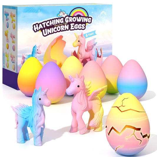 6 Pack Hatching Growing Unicorn Eggs