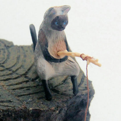 ⏰LAST DAY 60% OFF🔥 Hand-Painted Mini Cat Desk Figurines – Set of 5 Cute Cartoon Kitty Companions