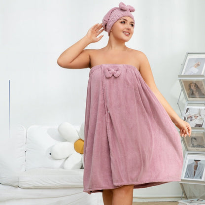 Plus Size Bath Skirt & Shower Cap Set