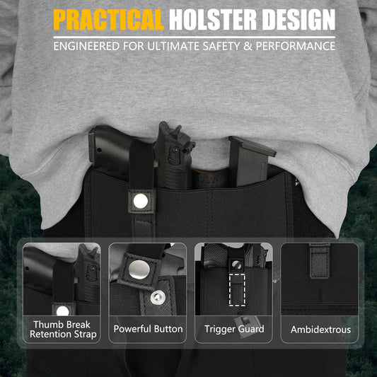 👍🔫Belly Band Holster for Men & Women - Comfortable Carry Gun Holster