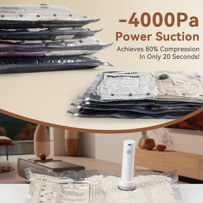 🏆⚡ 50K+ SOLD! Cordless Travel Vacuum Storage Compression Bag