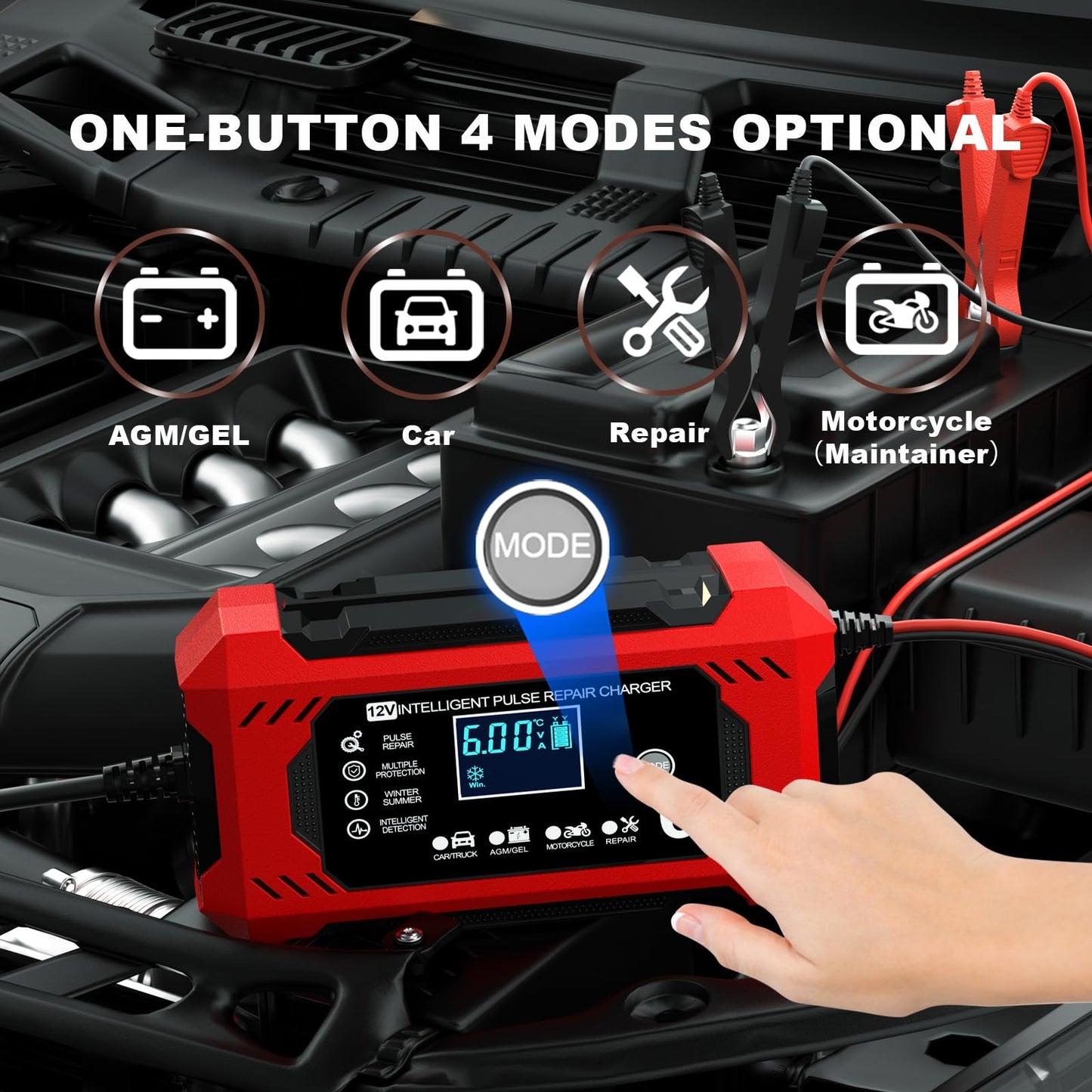 ⚡Second item 60% off 🎉Portable Smart Car Battery Charger