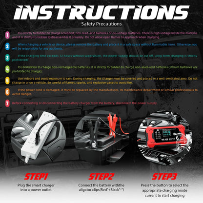 ⚡Second item 60% off 🎉Portable Smart Car Battery Charger