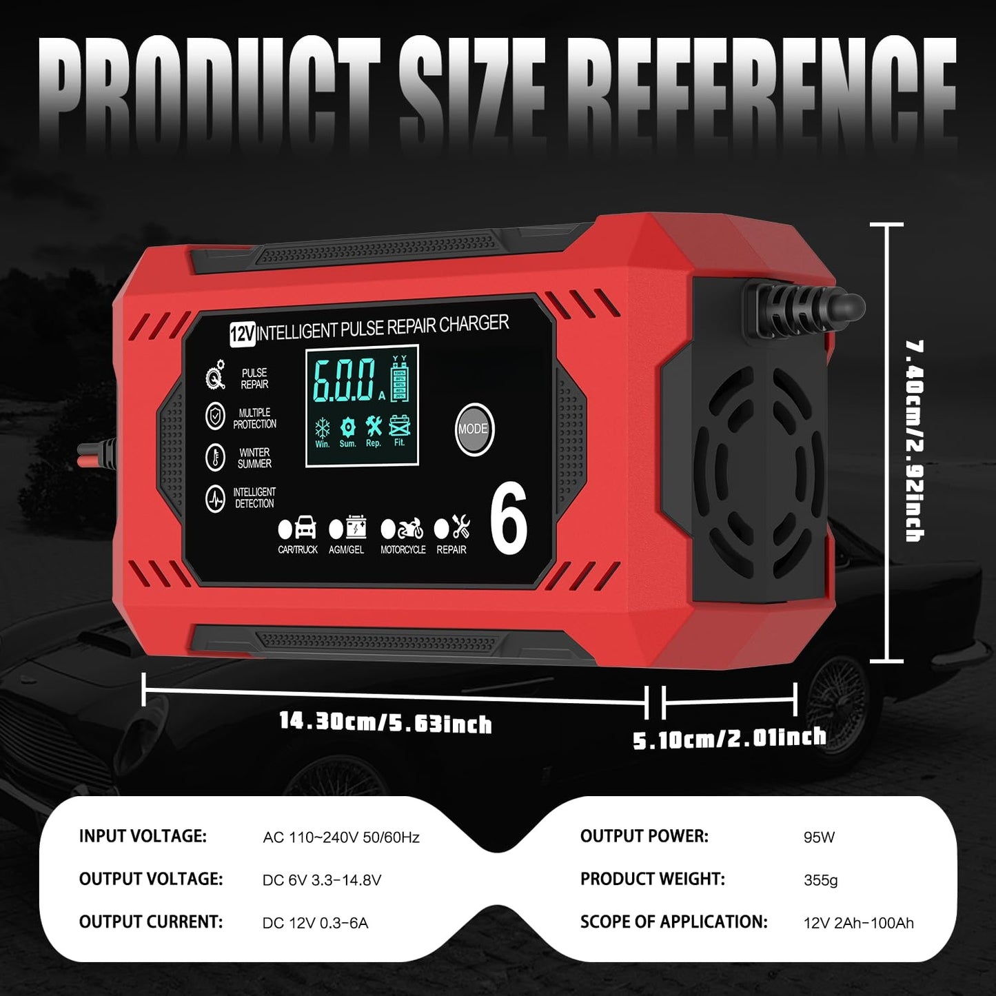 ⚡Second item 60% off 🎉Portable Smart Car Battery Charger