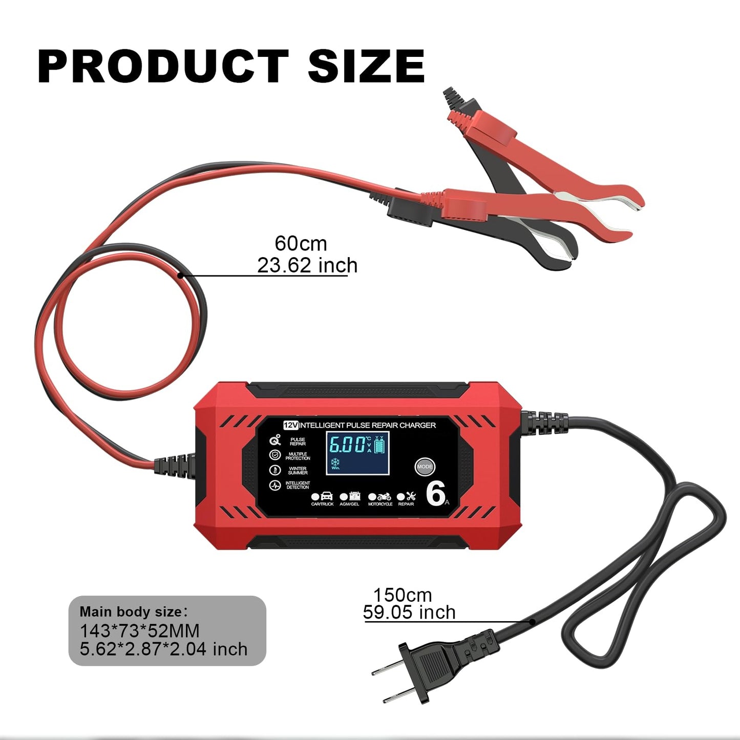 ⚡Second item 60% off 🎉Portable Smart Car Battery Charger