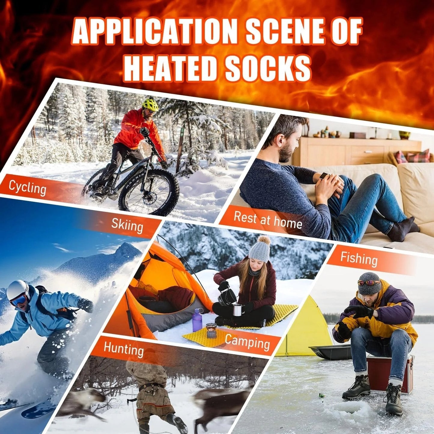 🎅Washable Rechargeable Heated Socks for Men & Women