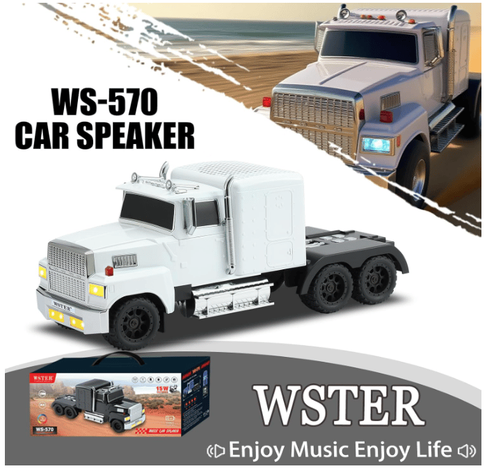WS-570 Retro American Truck Model Bluetooth Replica Speaker – Portable HD Sound