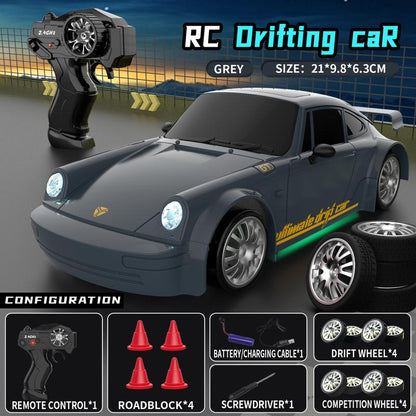 RC Drift Racing Car 1:20 Scale Model with 2.4GHz Remote 360° Spins & LED Lights Best Gift for Boys Girls Age 3+ Birthday Children’s Day
