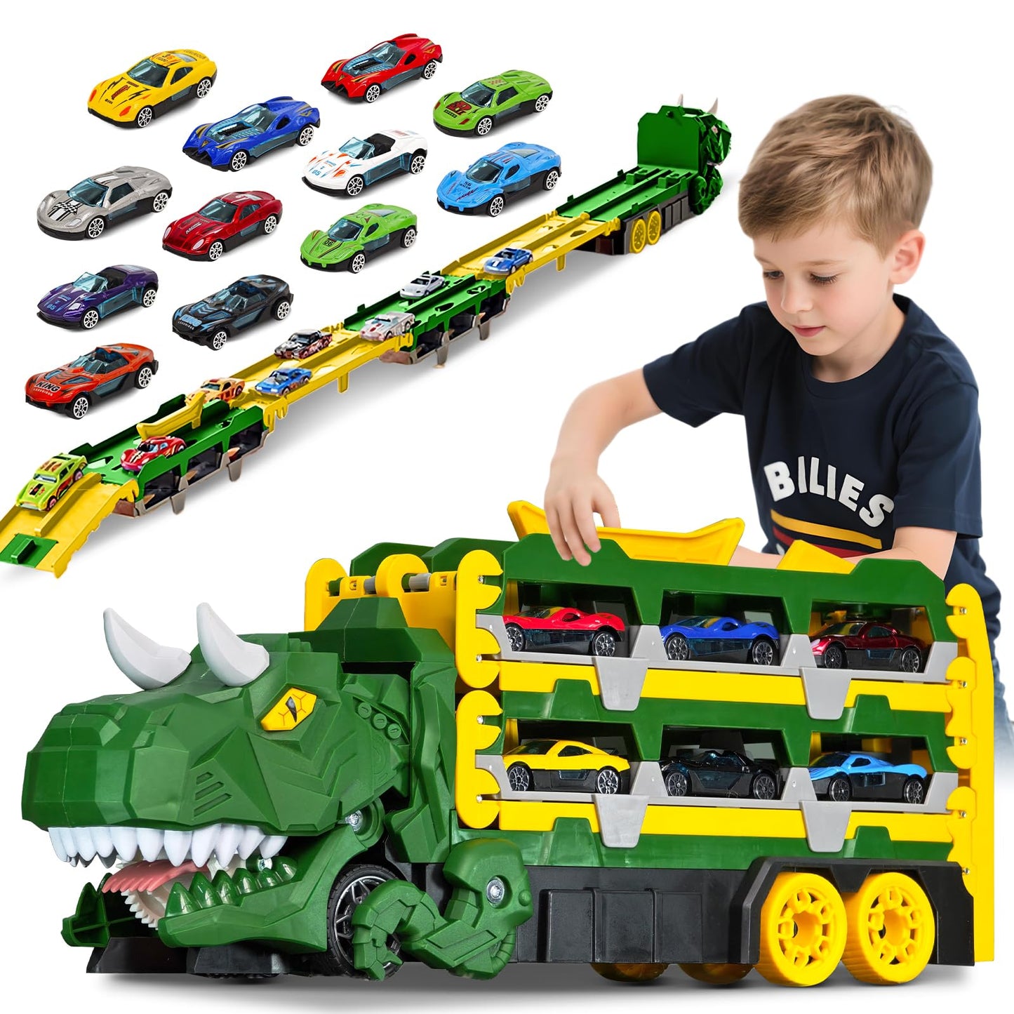 🎄2025 Christmas Surprise Offer Save 60% 🔥 3-in-1 Transforming Dinosaur Truck Toy