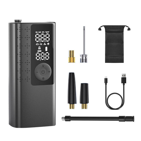 Tire Inflator Portable Air Compressor - Air Pump For Car Tires with Digital Pressure Gauge, LED Light and Auto Shut-Off Function