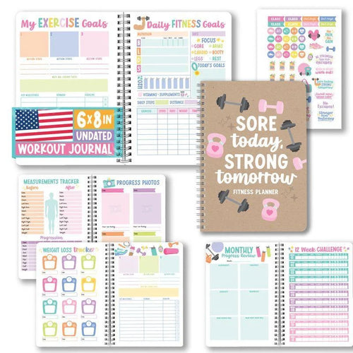 🔥Health & Fitness Journal 2026 | Exercise Planner & Weight Loss Tracker