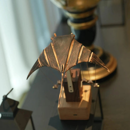 💥2nd Item 60% OFF🐠Upgraded Version Handmade Wooden Electric Bionic Manta Ray Ornament