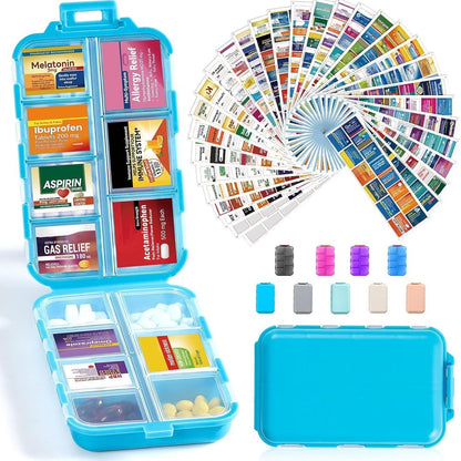 🌸Mother's Day Sale 49% OFF🔥Travel Pill Organizer Box (161 Labels for Customization)