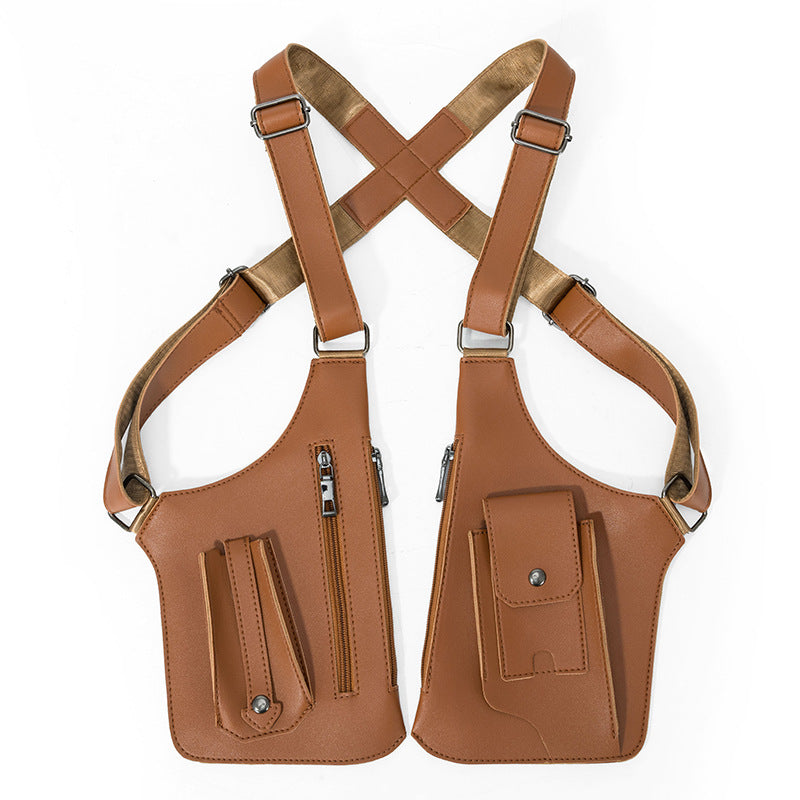 🎒 Premium Leather Underarm Shoulder Bag for Men & Women Anti-theft Hidden Storage