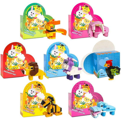 💖Hot 50% OFF💝 Animal Building Blocks Valentine’s Cards for Kids – 2026 Valentine’s Day Gifts 💝