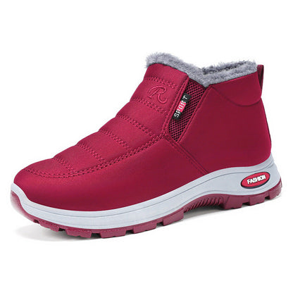 Women’s Slip-On Fleece-Lined Winter Boots – Warm, Waterproof & Anti-Slip