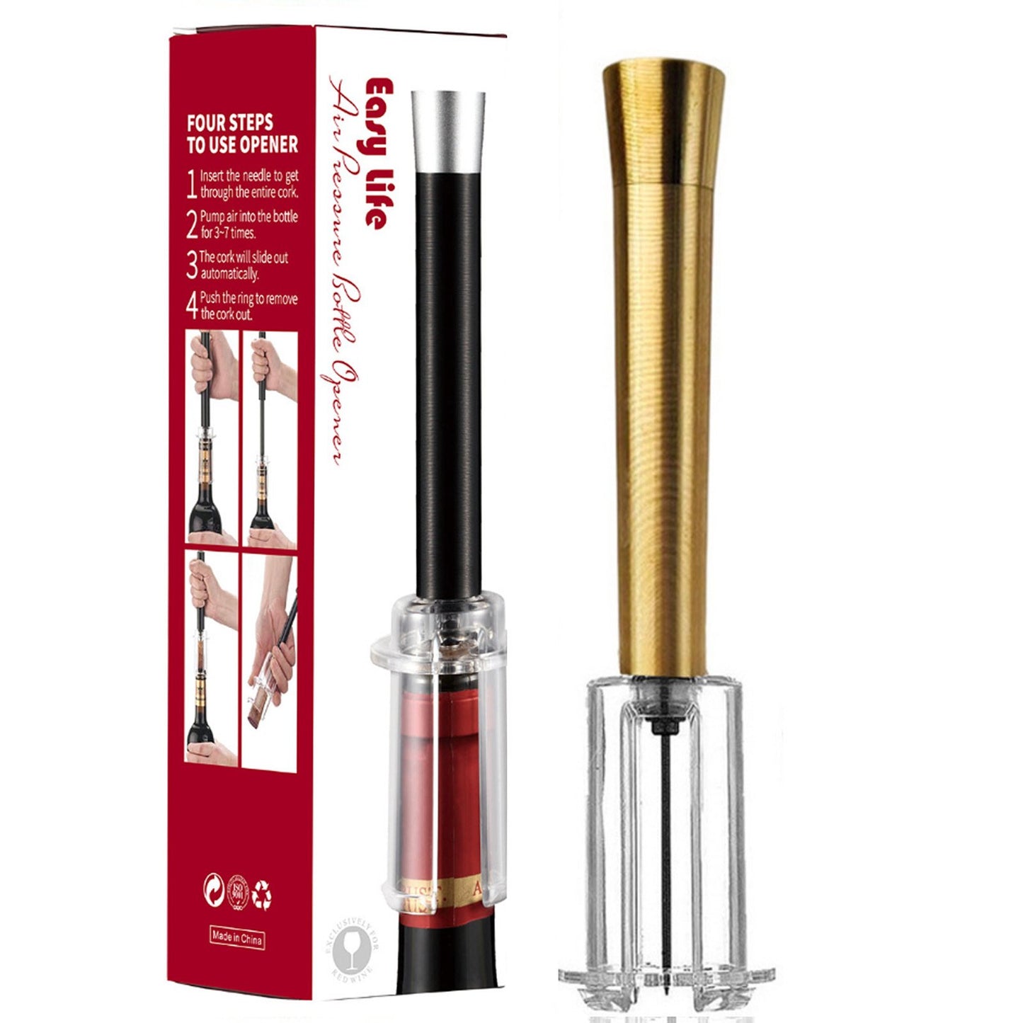🍷Air Pump Cork Remover Wine Bottle Opener Set