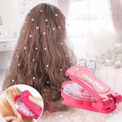 🔥Christmas Big Save🎄✨Glitter Diamond Styling Tools Hair Gemstone Styling Set to light up girls' hair, clothes, accessories, No Heat Required Hair Styling Accessories