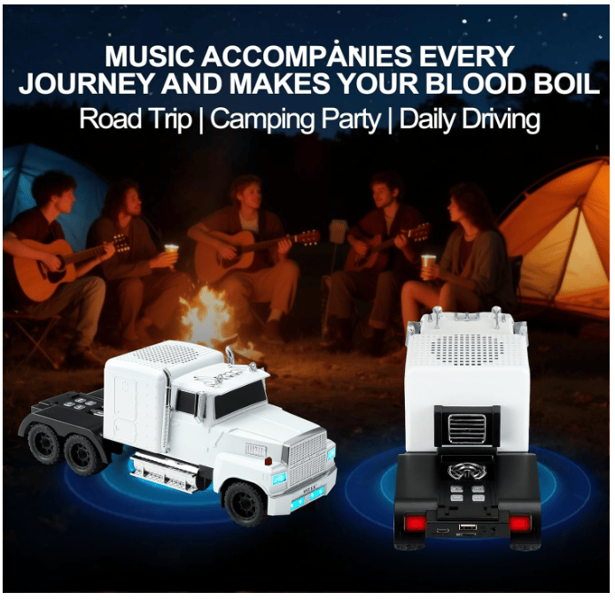 WS-570 Retro American Truck Model Bluetooth Replica Speaker – Portable HD Sound