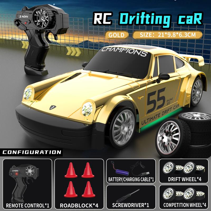 RC Drift Racing Car 1:20 Scale Model with 2.4GHz Remote 360° Spins & LED Lights Best Gift for Boys Girls Age 3+ Birthday Children’s Day