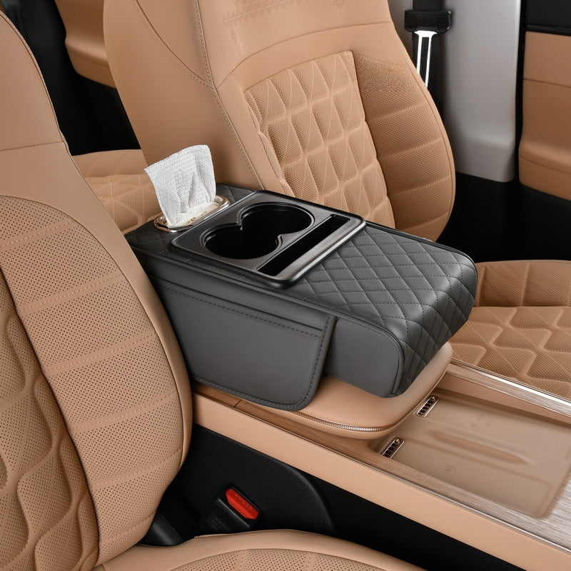 Multifunctional PU Leather Car Armrest Box Mat