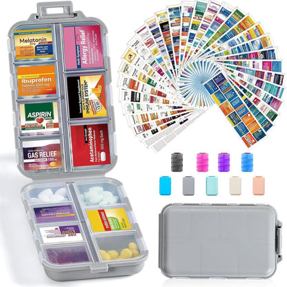 🌸Mother's Day Sale 49% OFF🔥Travel Pill Organizer Box (161 Labels for Customization)