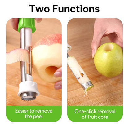 2-in-1 Apple Corer & Peeler 🍎🔪 , Stainless Steel Fruit Tool , Must-Have Kitchen Gadget ✨