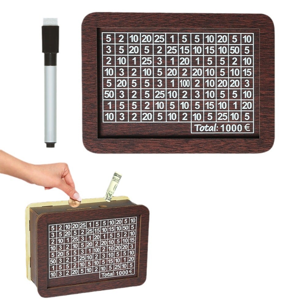 🎁 Hot Sale 50% OFF 🔥Retro Style Wooden Money Box with Counter Piggy Bank Handmade Saving Money Goal Piggy Bank