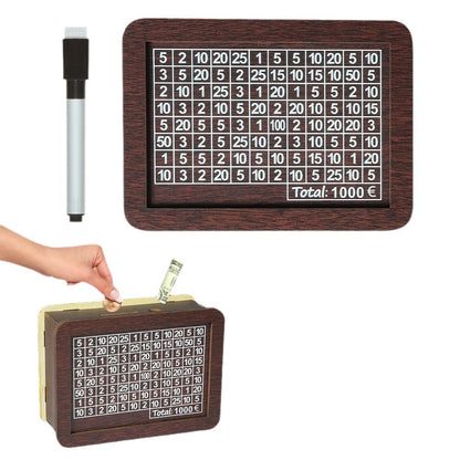 🎁 Hot Sale 50% OFF 🔥Retro Style Wooden Money Box with Counter Piggy Bank Handmade Saving Money Goal Piggy Bank