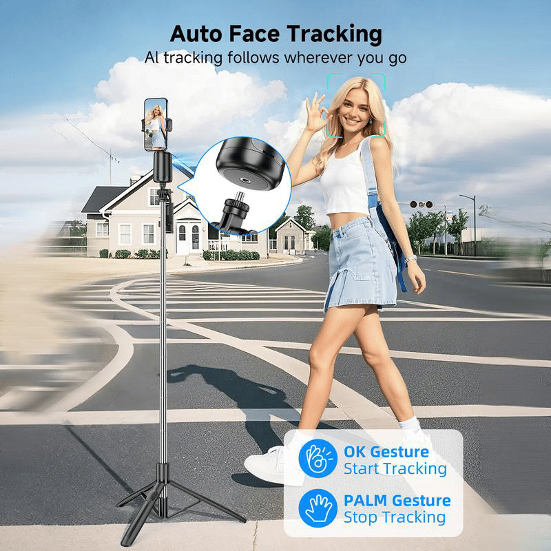 🔥Last Day Promotion 49% OFF🔥 - Smart AI Facial Recognition Phone Tripod🤳