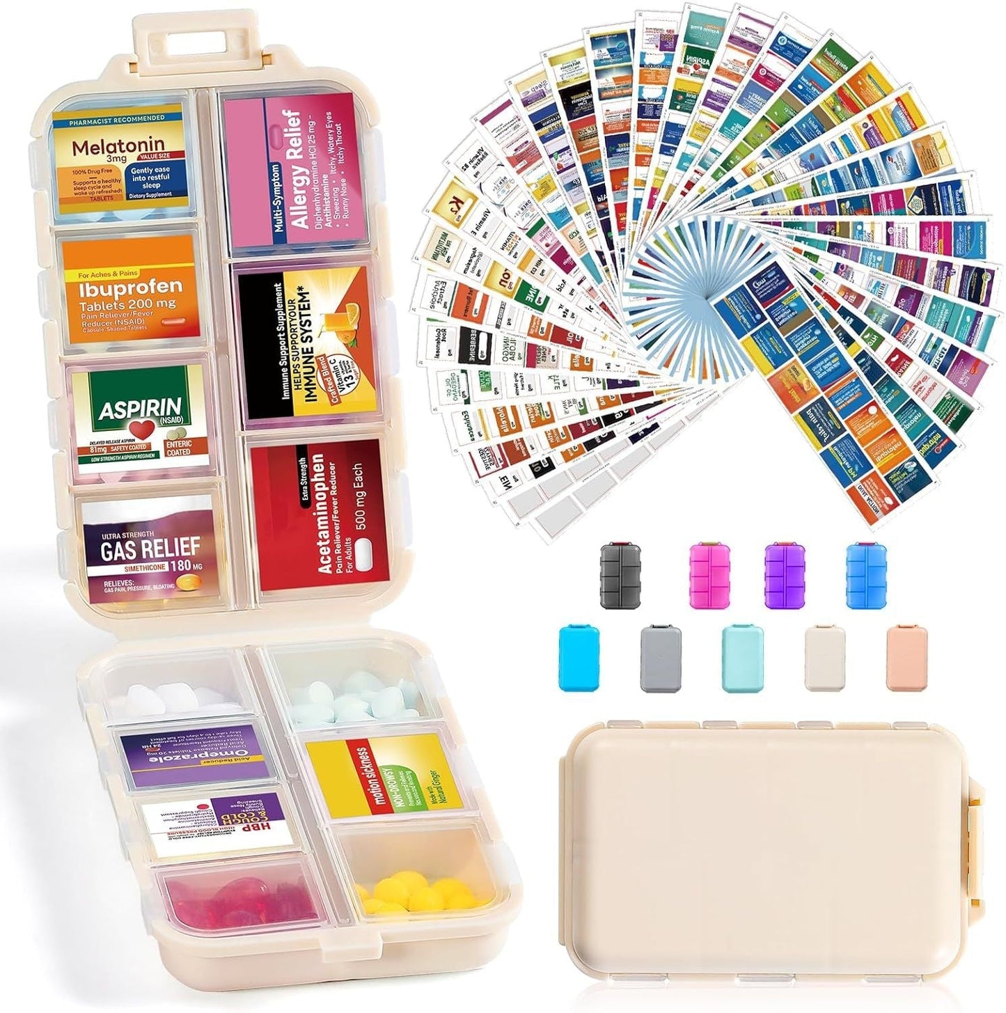 🌸Mother's Day Sale 49% OFF🔥Travel Pill Organizer Box (161 Labels for Customization)