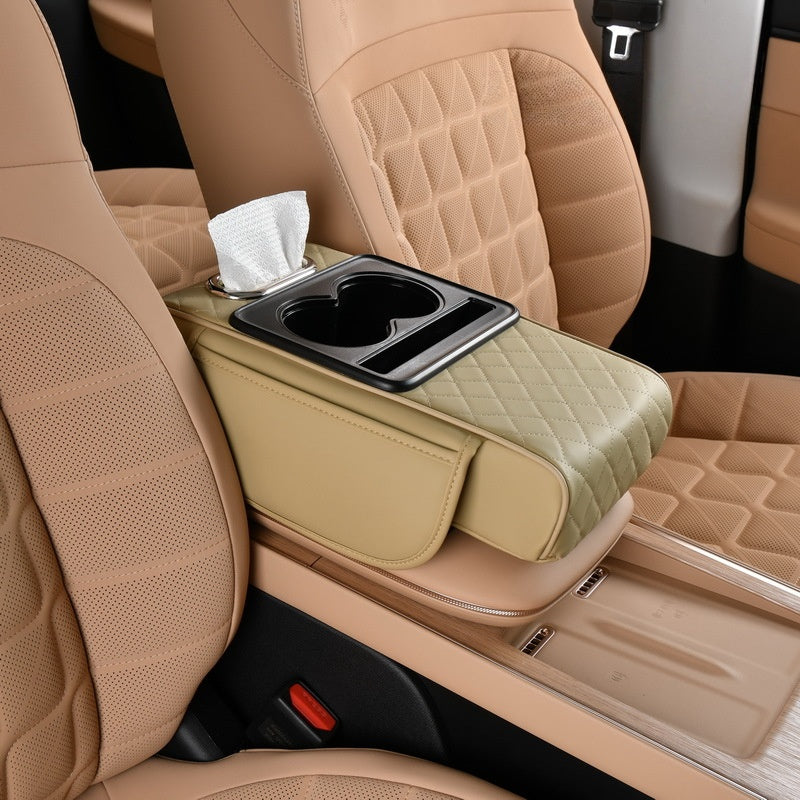 Multifunctional PU Leather Car Armrest Box Mat