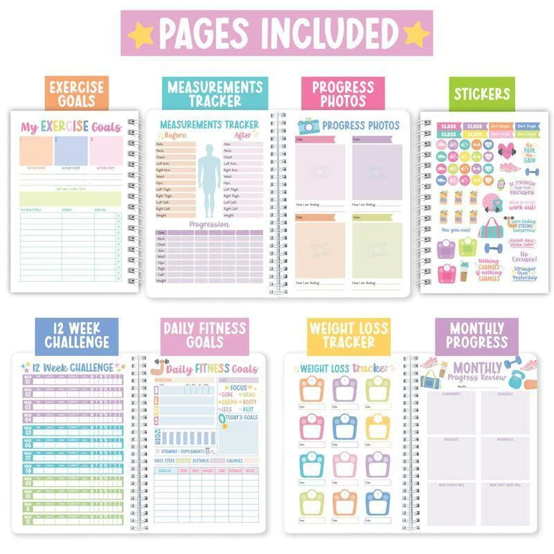🔥Health & Fitness Journal 2026 | Exercise Planner & Weight Loss Tracker