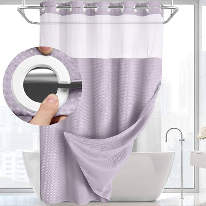 🔥LAST DAY 49% OFF🔥No Hook Shower Curtain with Snap in Liner