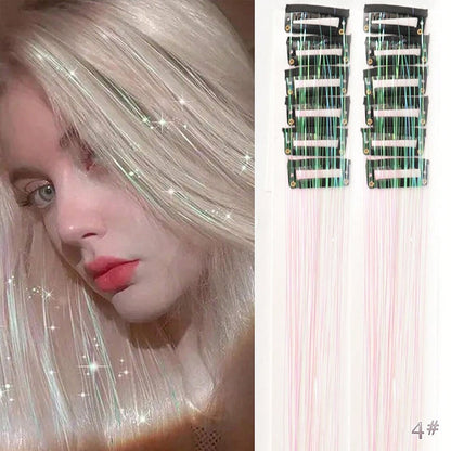 🔥Last Day Buy 2~60% OFF ✨Clip-in Tinsel Hair Extensions(A set of 12 pieces)