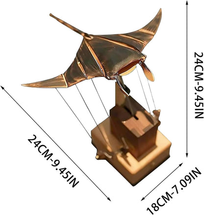 💥2nd Item 60% OFF🐠Upgraded Version Handmade Wooden Electric Bionic Manta Ray Ornament