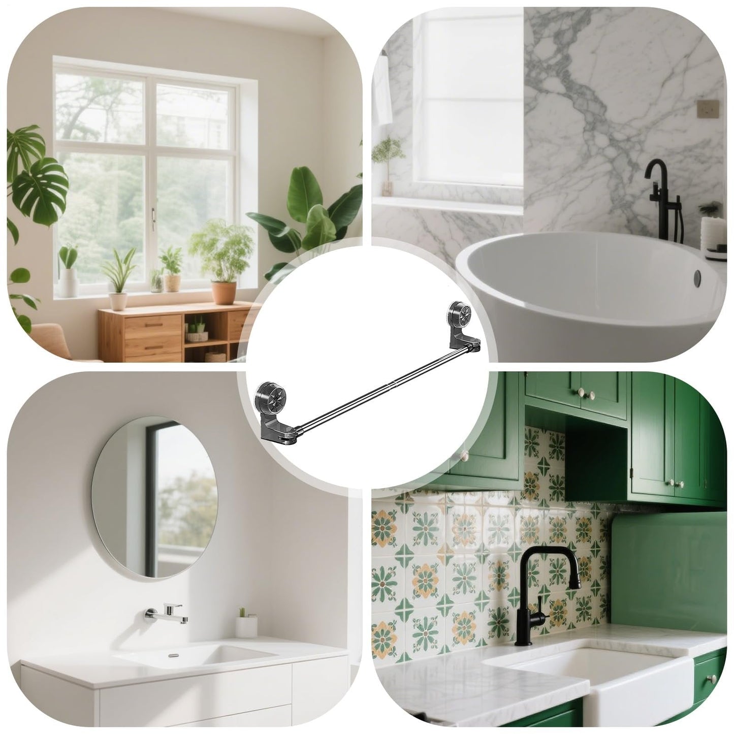 ⏰Limited-Time 49% Off - Christmas Special 🎄Stainless Steel Suction Cup Towel Rack