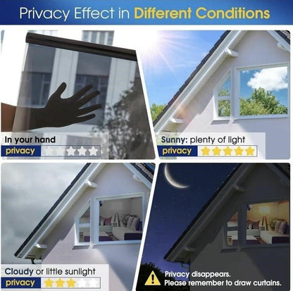 ✨🔥Window Privacy Film One Way, UV Sun Blocking, Heat Control