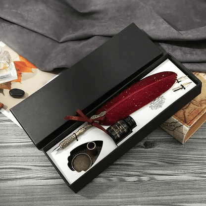 🔥Christmas Gift Choice🌟🖋️Exquisite Feather Quill Pen Set(💥Buy 3 Get 1 Free )