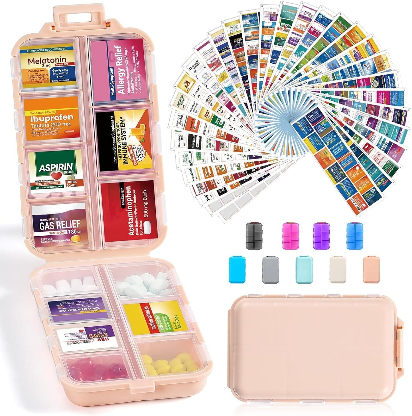 🌸Mother's Day Sale 49% OFF🔥Travel Pill Organizer Box (161 Labels for Customization)