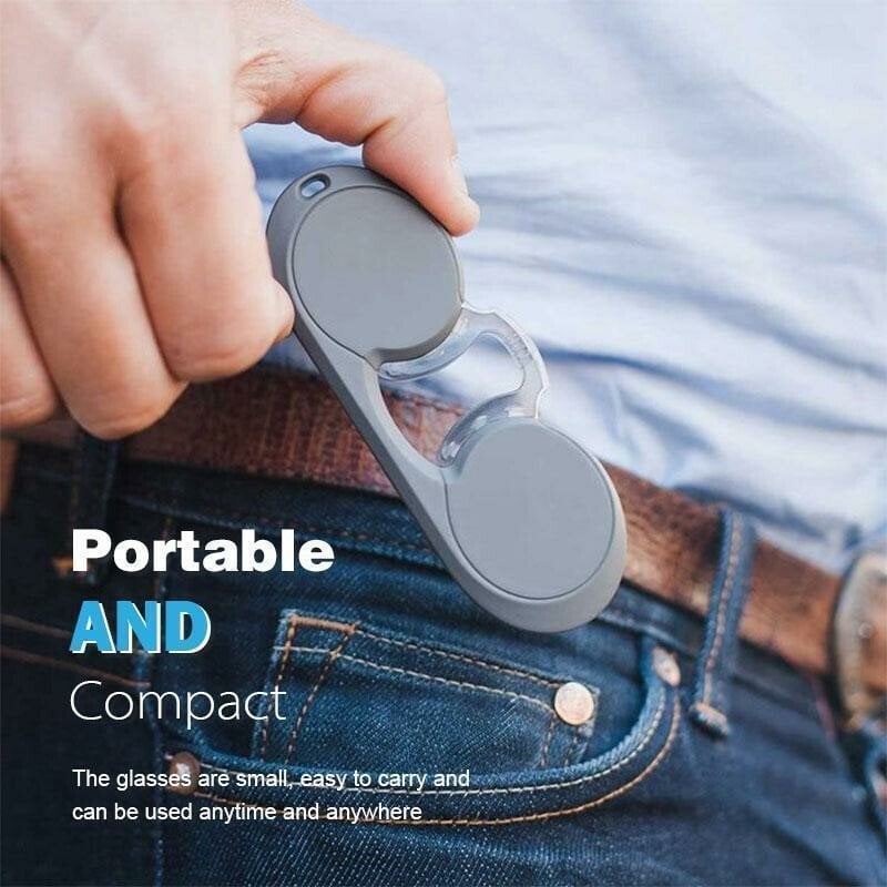 👓New Year Discount🔥Portable Mini Nose Clip Reading Glasses Pinch Nose Reading Glasses