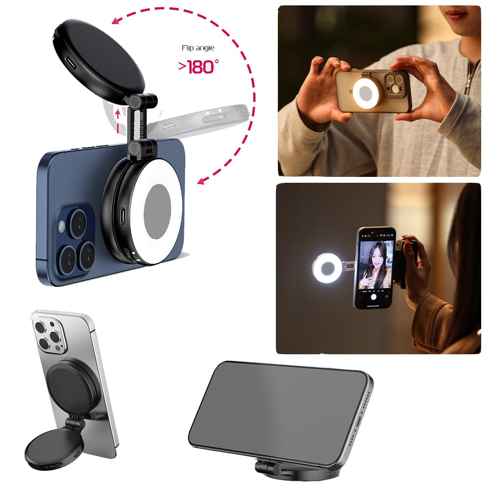 💥 3-in-1 Magnetic Beauty Selfie Light for Phones