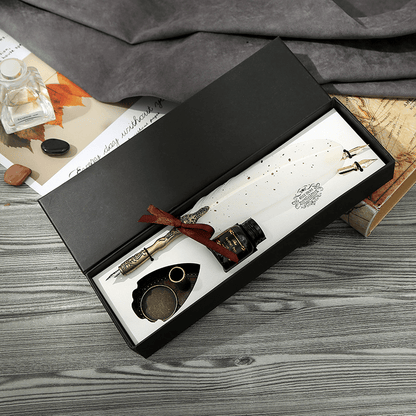 🔥Christmas Gift Choice🌟🖋️Exquisite Feather Quill Pen Set(💥Buy 3 Get 1 Free )