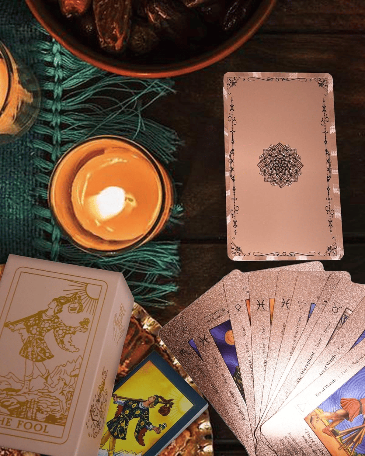 🔮Today Only 2nd 60% OFF!🔥Rose Gold Tarot Cards with Guide Book🔮