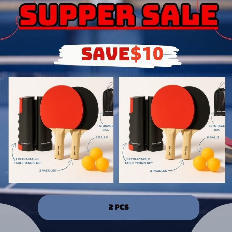 🔥 Limited Time Offer 🏓 All-in-One Table Tennis Set – Play Anytime, Anywhere