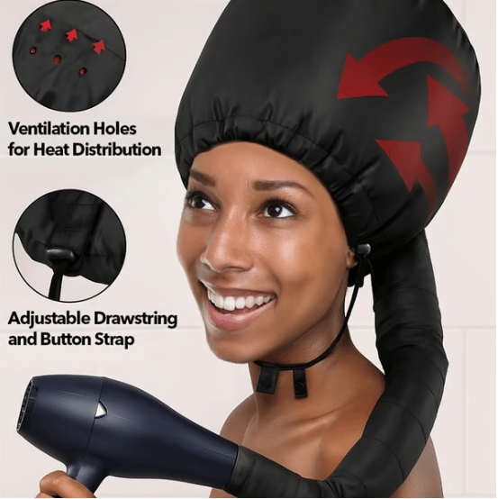 🏆Long Hair Dryer Cap – Save Time & Shield Hair (Final Hours!)