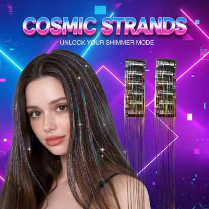 🔥Last Day Buy 2~60% OFF ✨Clip-in Tinsel Hair Extensions(A set of 12 pieces)