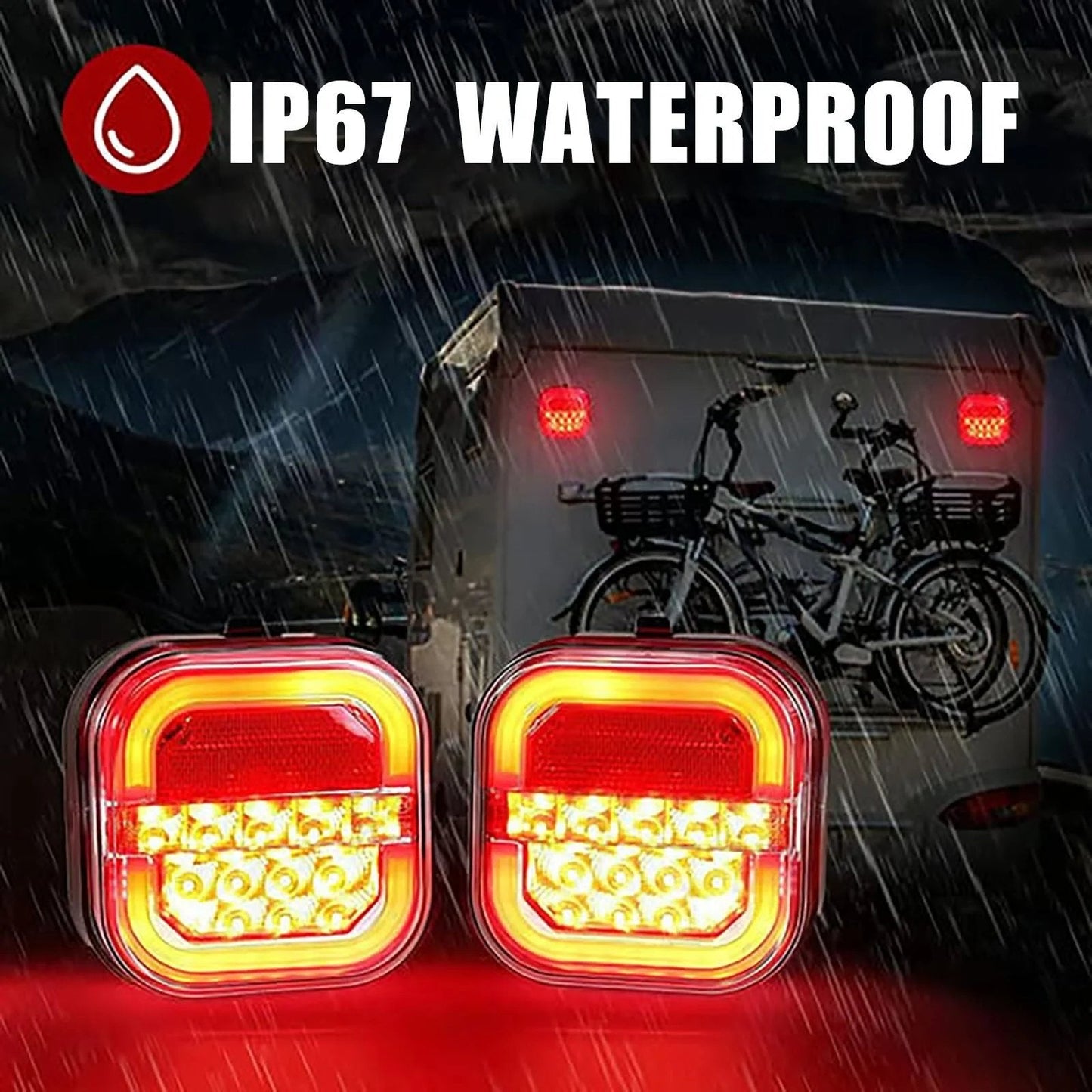 🏆Authorized Exclusive🔥Magnetic LED Wireless Trailer Lights, IP67 Rechargeable